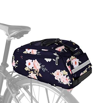 MOSISO Bike Rack Bag, Peony Waterproof Bicycle Trunk Pannier Rear Seat Bag  Cycling Bike Carrier Backseat Storage Luggage Saddle Shoulder Bag, Blue -  Yahoo Shopping