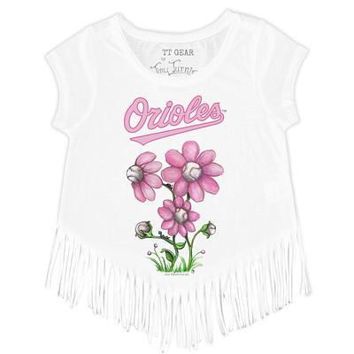 Baltimore Orioles Tiny Turnip Women's Heart Lolly T-Shirt - White