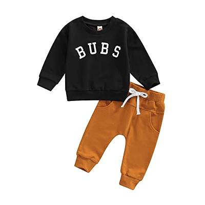 2pcs Newborn Toddler Kids Baby Boy Clothes Outfit T-shirt Top+ Long Pants  Set US