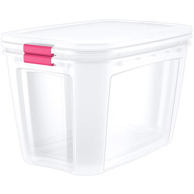 Bella 40-Gal. Tote with Locking Lid - Clear