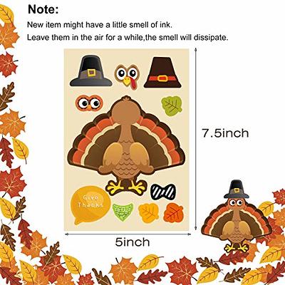 Make-A-Turkey Stickers Thanksgiving Crafts for Kids - Make A Face Sticker,  Make Your Own Turkey DIY Stickers Autumn Fall Harves Party Favors Games  Supplies Thanksgiving Decorations Gift - Yahoo Shopping