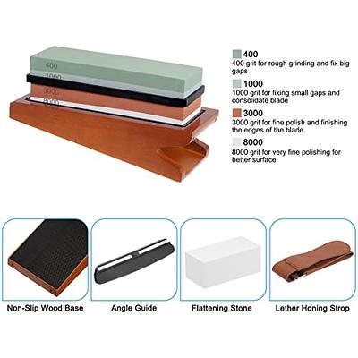 Sharpening Stone 1000 & 3000 Grit Double Sided Whetstone Set For