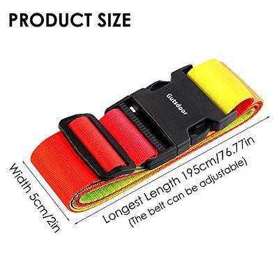 Gutsdoor Luggage Straps Adjustable Suitcase Belt Travel Bag Accessories  Durable Travel Luggage Strap 1.96 in W x 6.4 ft L