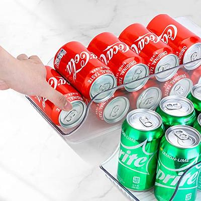 Refrigerator Organizer Bins Soda Cans Dispenser Beverage Bottle Holder for Fridge  Organizer Kitchen Drink Can Holder Storage Box