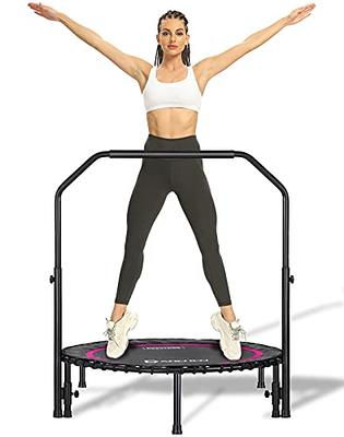 ANCHEER Mini Exercise Trampoline Foldable 40 Adjustable Trampoline  Rebounder, Fitness Trampoline with Handle for Indoor/Garden/Workout Cardio,  Max Load 300lbs (Red) - Yahoo Shopping