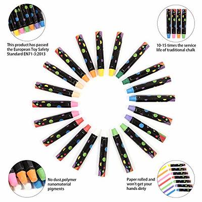 12PCS Dustless Twistable Chalk Non-Toxic Colored Chalk 1.0mm Tip Art Tool  for Chalkboard Blackboard Kids Children Drawing Writing 