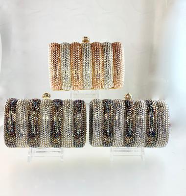 FULLY Crystallized Evening Bag Clutch Purse Jet Black with Swarovski Crystal