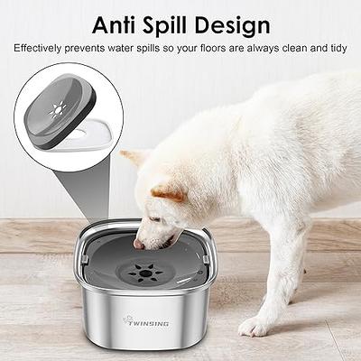 Stainless Steel Dog Water Feeder Large Capacity No Spill - Temu