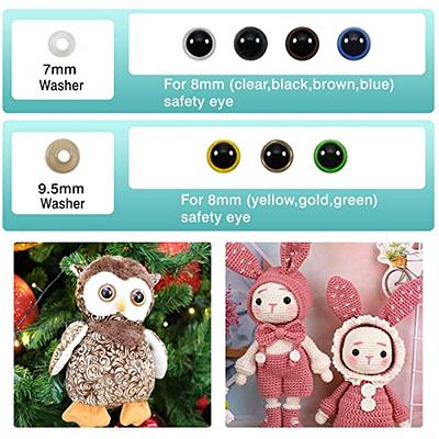 TOAOB 140pcs 10mm Colorful Plastic Safety Eyes Craft Eyes with Washers for  Stuffed Animals Amigurumis Crochet Bears Dolls Making - Yahoo Shopping