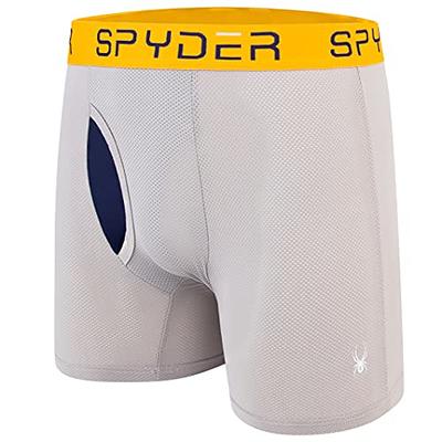 Spyder Mens Boxer Briefs 4 Pack Poly Spandex Performance Boxer