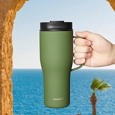 AQUAPHILE Reusable Coffee Cup, Coffee Travel Mug with Leak-proof Lid, Thermal  Mug Double Walled Insulated Cup, Stainless Steel Portable Cup with Rubber  Grip, for Hot and Cold Drinks(New-White, 12 oz) - Yahoo