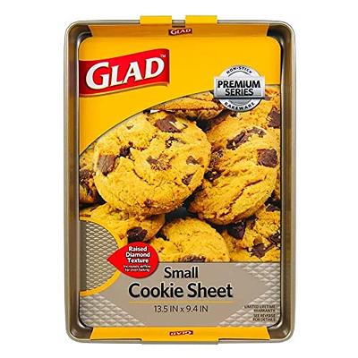 Glad Premium Nonstick Cookie Sheet – Heavy Duty Baking Pan with Raised  Diamond Texture, Small, Gold - Yahoo Shopping