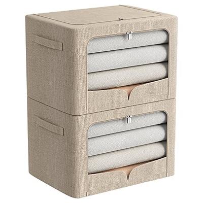 Storage Bins, Foldable Stackable Container Organizer Set with Large Window  & Carry Handles - On Sale - Bed Bath & Beyond - 27394021