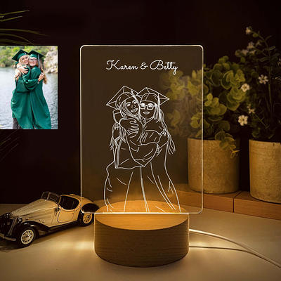 Best Friends Gifts - Personalized Besties Night Light Photos Best