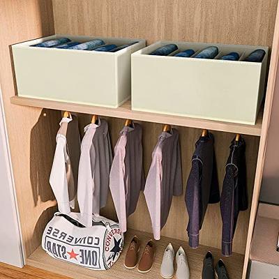 7 Grid 2pcs Wardrobe Clothes Organizer Foldable Visible Closet