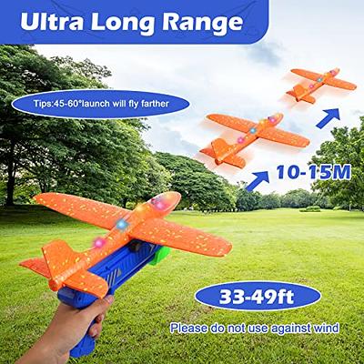 Airplane Launcher Toy Catapult Plane Outside Flying Toy Christmas Gift Kids