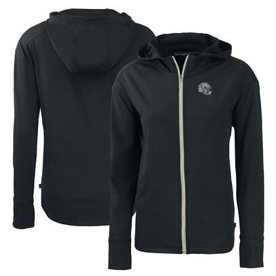 The Wild Collective Women's Black, Silver Las Vegas Raiders Color Block  Full-Zip Puffer Jacket