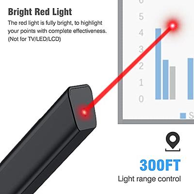 NORWII N26 Red Laser Pointer Presentation Clicker, 330FT Wireless Presenter  Remote PowerPoint Clicker for Presentation Pointer Presenter PPT Clicker  for Computer Laptop, Laser Pointer Cat Toy 