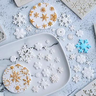 LKDQUTHM Christmas Snowflake Cake Silicone Fondant Molds Snowflake Winter  Frozen Party Mold For Cupcake Topper Cake Decorating Chocolate Candy Gum  Paste Polymer Clay Epoxy Resin Set Of 4 - Yahoo Shopping