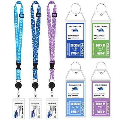 20 Pack Cruise Lanyards Carnival Cruise Lanyard with Waterproof ID Card  Holder 10 Pieces Carnival Cruise Luggage Tags for Cruise Ships Cards Women  Men Cruise Accessories 