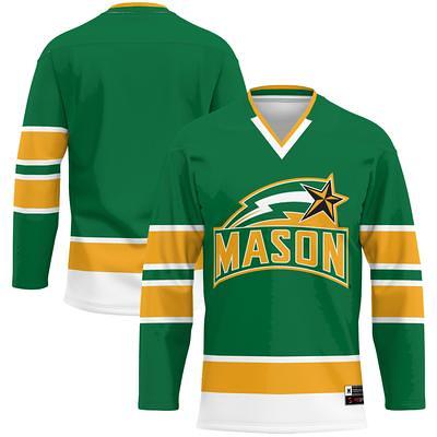 Men's Green George Mason Patriots Soccer Name Drop Crewneck Pullover  Sweatshirt