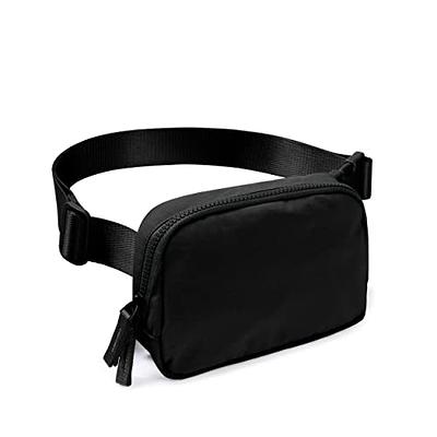 Unisex Mini Belt Bag with Adjustable Strap, Crossbody Fanny Pack for  Traveling (Black)