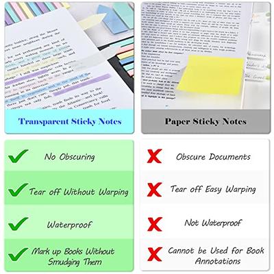 160pcs Transparent Sticky Notes, Bright Neon Round Clear Sticky Tabs, Cute  Circle Translucent Book Markers Page Flags Stickers Journaling Accessories  Aesthetic Office School Study Supplies