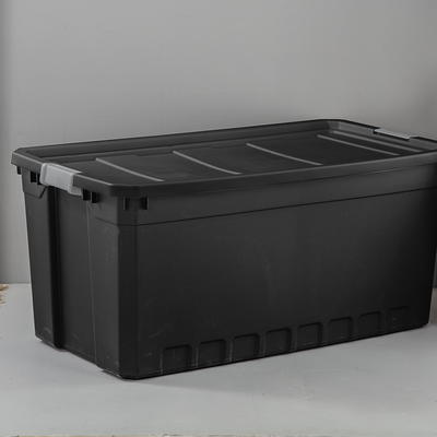 Sterilite 4 Gal Stacker Tote, Black