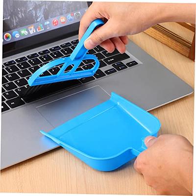 Mini Desktop Plastic Sweep Cleaning Brush Small Broom Dustpan Set (Blue)