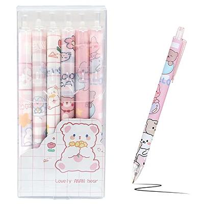 BuYinSheng 1 24 Pack Blue Erasable Kawaii Cute Cartoon Gel Ink Pens  Assorted Style Writing Pens For Birthday Present School Prize Student Gif