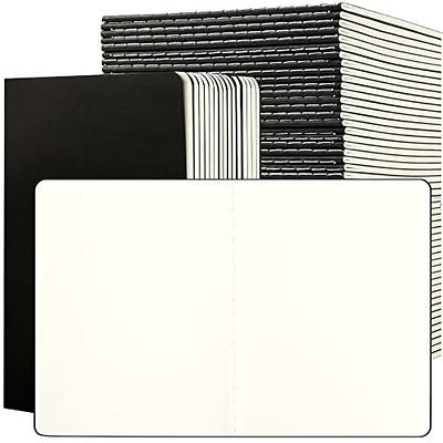 Labkiss 100 Pack Small Blank Notebook & Journal Bulk, Black Cover