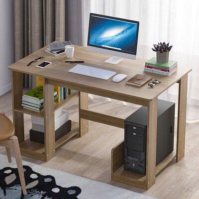 Simple Solid Wood Desk Computer Mainframe Tray Storage Study Desk