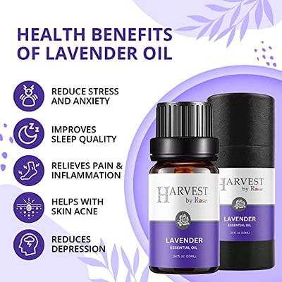 Harvest by Rose Lavender Essential Oil – Pure Lavender Oil Essential Oil  for Diffuser – Natural Therapeutic-Grade Essential Oil Lavender Oil for