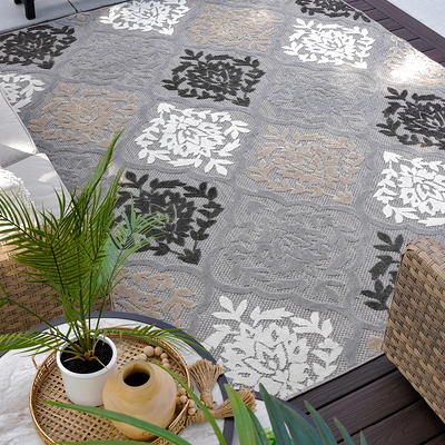 8x10 Water Resistant, Large Indoor Outdoor Rugs for Patios, Front Door  Entry, Entryway, Deck, Porch, Balcony | Outside Area Rug for Patio 