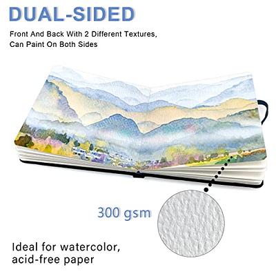 5x5 Handy Portable Handmade Cloth Fabric Hardcover Sewing Binding Travel Watercolor  Sketchbooks Watercolor Paper 140LB/300gsm 20Sheets/40Pages Journal Mixed  Media Pad Notebook White Loquat - Yahoo Shopping