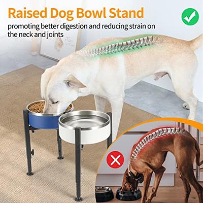 PROERR Dog Bowl Stand,Tall Dog Food Stand Adjustable Wide 7-11