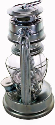 Silver Hurricane Kerosene Oil Lantern Emergency Hanging Light / Lamp - 8 Inches