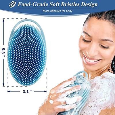 Silicone Body Scrubber Loofah - Set Of 3 Soft Exfoliating Body