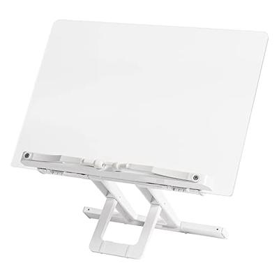 A+ Book Stand BS1500 Book Holder w/ Adjustable Foldable Tray and Page Paper Clips-Cookbook Reading Desk Portable Sturdy Lightweight Bookstand-Textbook