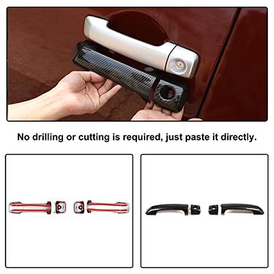 JUIVEEL Carbon Fiber ABS Car Exterior Door Handle Cover Car Door