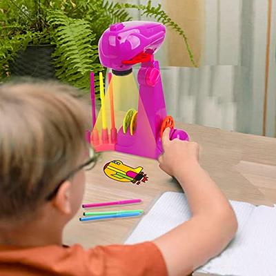 Drawing Projector for Kids Toy,smart art sketcher projector toddler toys,  with 32 Slide Cartoon Patterns and 12 Color Brush, Adjustable Pattern
