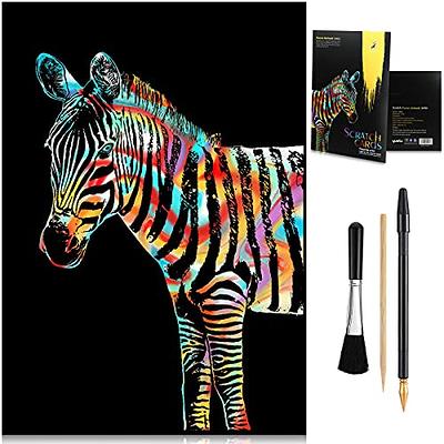 MIASTAR Scratch Art for Kids & Adults, Rainbow Painting Night View