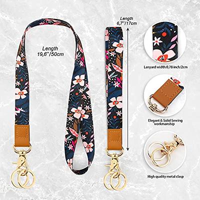  Wrist and Neck Lanyard for ID Badges and Keys Cute for Women  Teacher 2 Pack,Men's Cool Neck Lanyards Car Key Chain Holder : Office  Products
