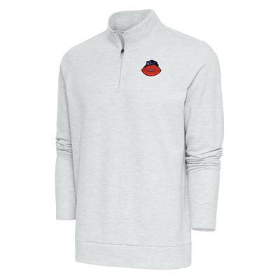 Antigua Chicago Bears Oatmeal Gambit Quarter-Zip Long Sleeve