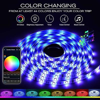 DAYBETTER Led Strip Lights 100ft Smart with App Remote Control, 5050 RGB  for Bedroom, Valentine's Day Home Decoration, Music Sync Color Changing for