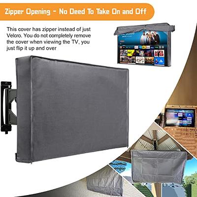 Outdoor TV Cover 52 to 55 Inch Weatherproof, Waterproof Outside TV Covers Heavy  Duty 600D Oxford