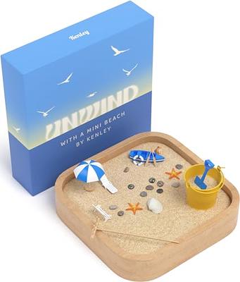 Mini Zen Garden Sandbox - Beach Sand Zen Garden for Desk - Desk Sandbox for  Adults & Kids 