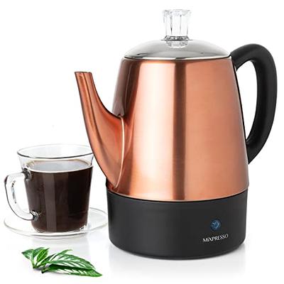 Mixpresso Electric Coffee Percolator Copper Body with Stainless