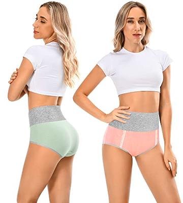 MISSWHO Womens Underwear Cotton High Waisted Postpartum Stretch