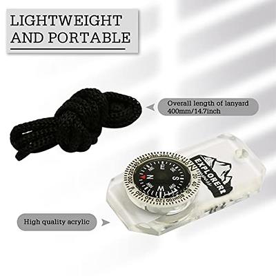 Camping Hiking Ball Compass Thermometer Key Buckle Carabiner